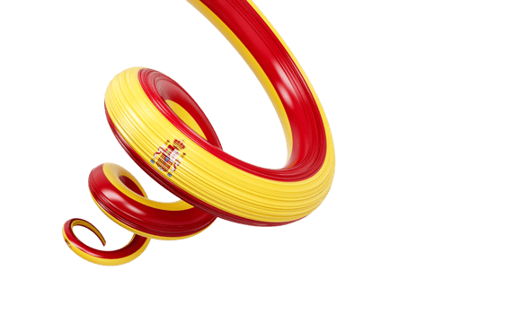 3d Flag of Spain 3d Spiral Glossy Ribbon Flag Of Spain 3d Illustration png