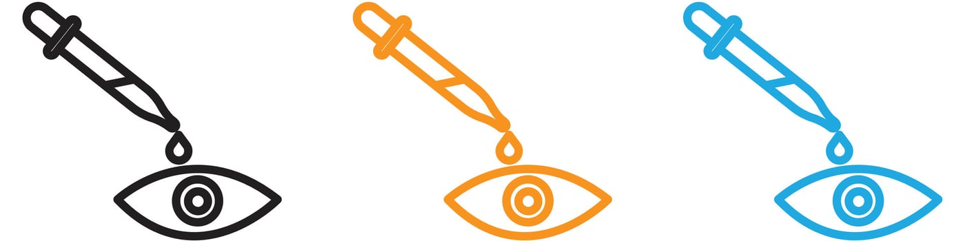 EYE DROP logo set collection for web app ui vector