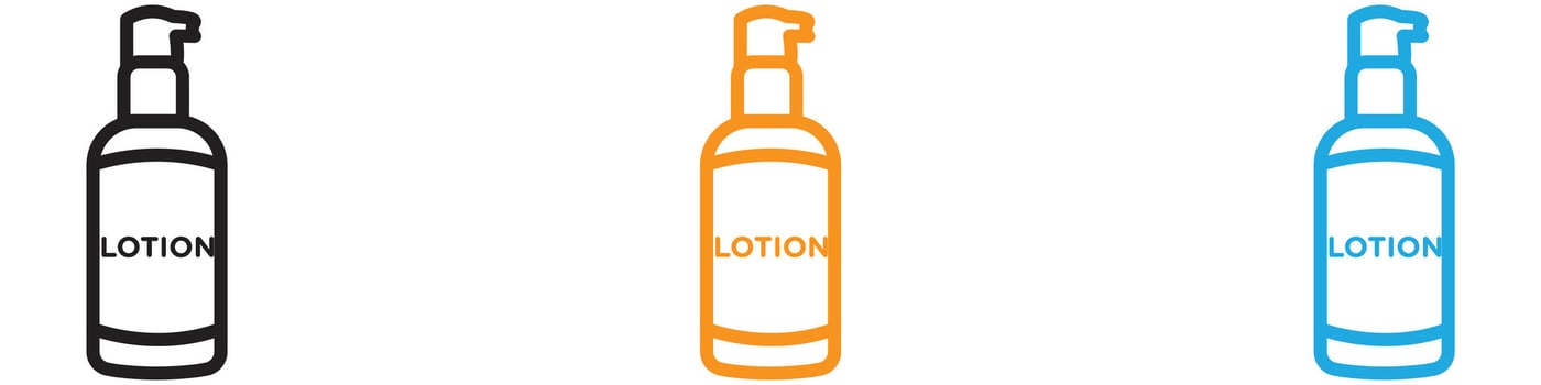Moisturizing lotion bottle logo set collection for web app ui vector