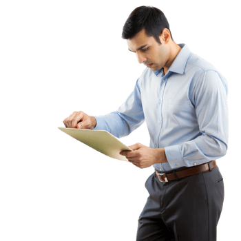 Businessman checking time on his wristwatch png