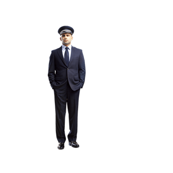 Businessman in a formal suit standing confidently png