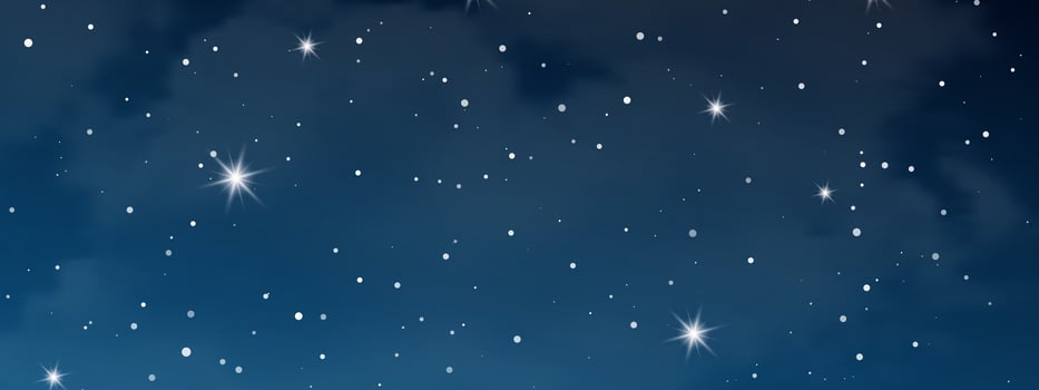 Night sky with clouds and many stars vector