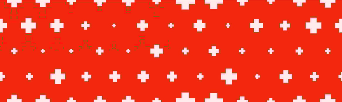 Seamless hospital background with plus symbols vector