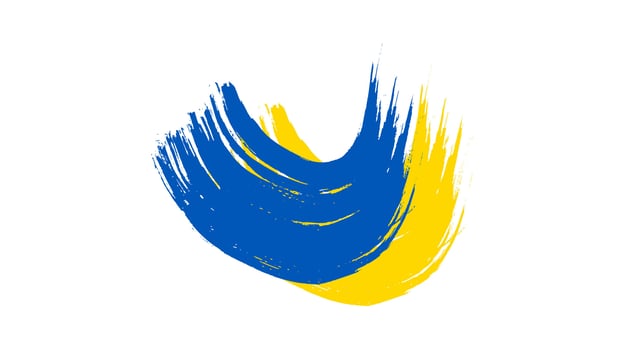 Ukrainian national flag in grunge style vector