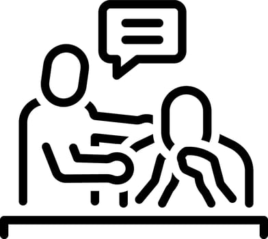 Black line icon for persuasion vector