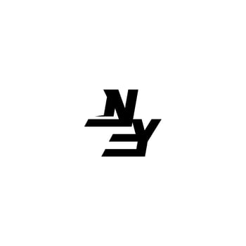 esport monogram initial boldand cool concept NY sporty style letter vector