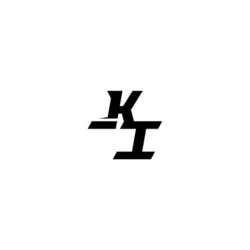 sporty style esport monogram initial letter boldand cool concept KI vector