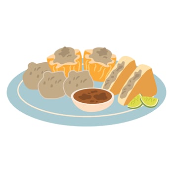 Baso Tahu or Siomay Bandung illustration vector