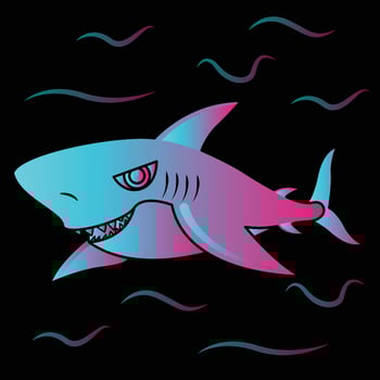 Shark Gradient Night vector