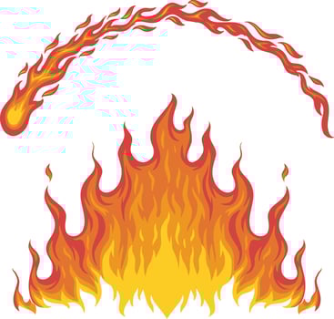 fire flames design vector