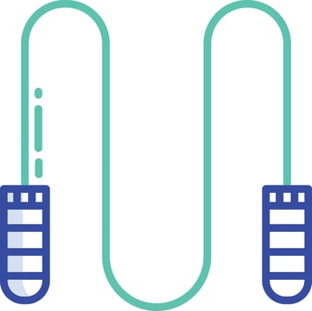 Skip Rope outline color illustration vector