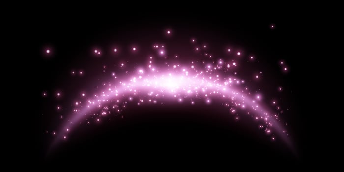 Pink magic arch with glowing particles, sunlight lens flare. Neon realistic energy flare arch. vector
