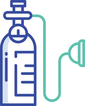 Oxygen outline color illustration vector