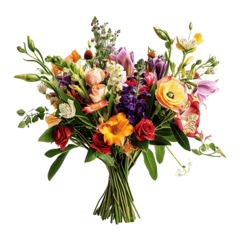 Isolated flower bouquet on transparent background png