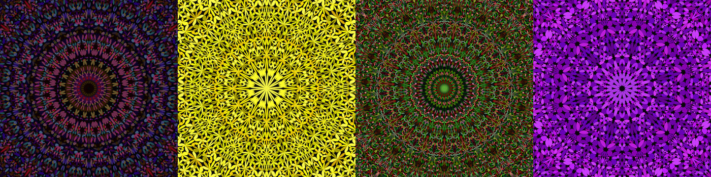Geometric floral mandala background collection vector