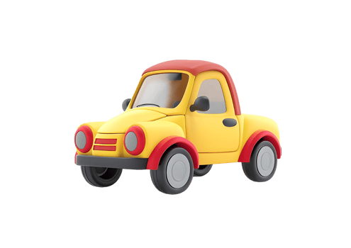 Cute Cartoon Car. Isolated on transparent background png