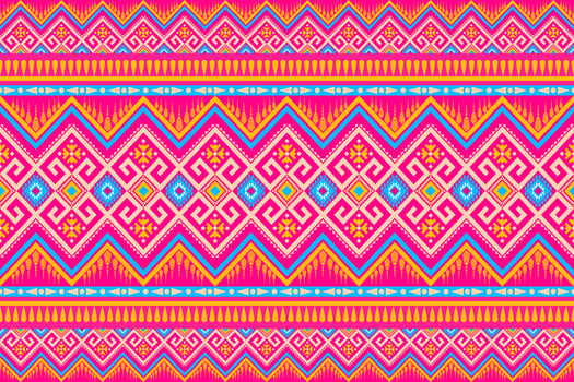 Abstract geometric ethnic seamless pattern. Geometric ethnic pattern fabric style. Geometric ethnic pattern design for clothing, textile, wrapping, background, wallpaper, carpet, embroidery vector