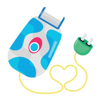 WebA flat style sticker of hair clipper vector