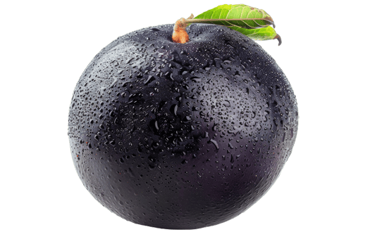 Ripe Black Sapote With Dew Drops png
