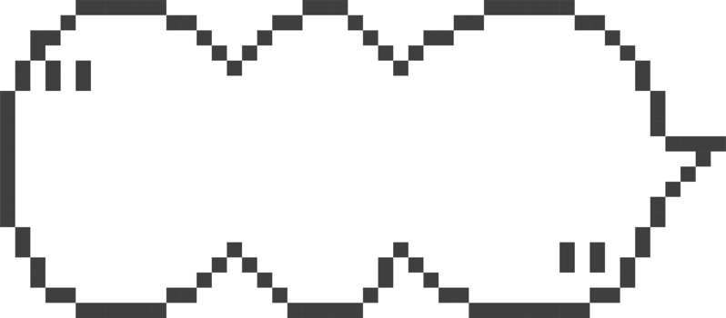 8bit retro game pixel speech bubble balloon with quotation marks, icon sticker memo keyword planner text box banner png