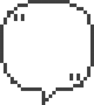 8bit retro game pixel speech bubble balloon with quotation marks, icon sticker memo keyword planner text box banner png