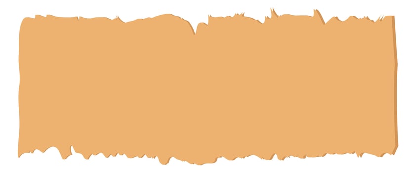 Torn paper edges rectangle shape vector