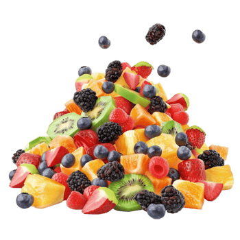 Colorful Assortment of Fresh Fruits on Transparent background AI-Generative png