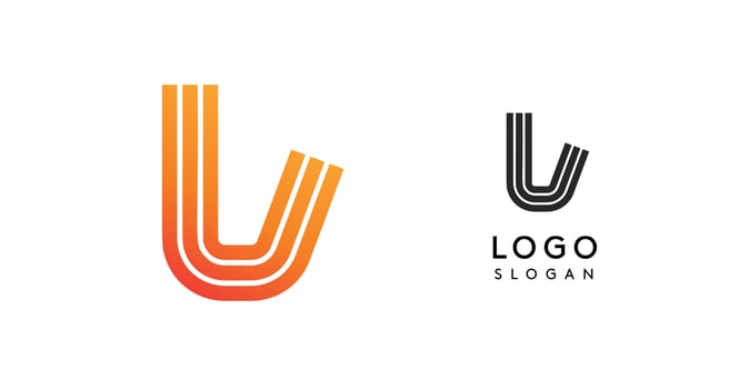 Abstract logo forming a unique geometric letter V design. Minimalistic and modern, ideal for branding, corporate identity, marketing materials, digital or print media. illustration vector