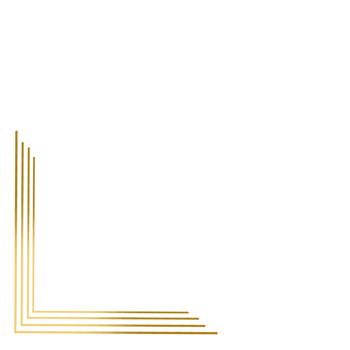 Gold corner frame on a transparent background png