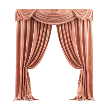 Peach Stage Curtains Open to Reveal png