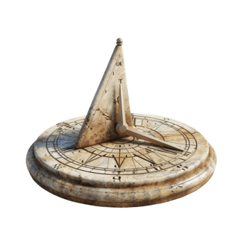Ancient Sundial Casts Shadows on Time png
