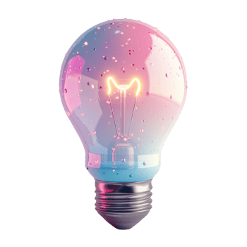 Sparkling Lightbulb of Creativity png
