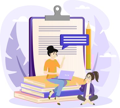 Adaptive learning illustration. Representing adaptive learning in AI, isolated customizable illustration, futuristic education. vector