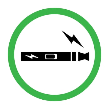 Vaping sign flat style for information vector