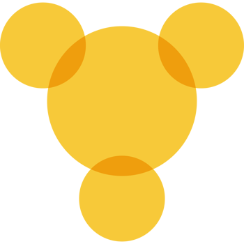 Venn diagram chart template yellow color png