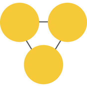 Venn diagram chart template yellow color png