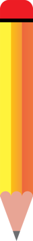 Pencil flat and line color style png