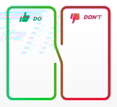 Do and dont infographic template modern vector