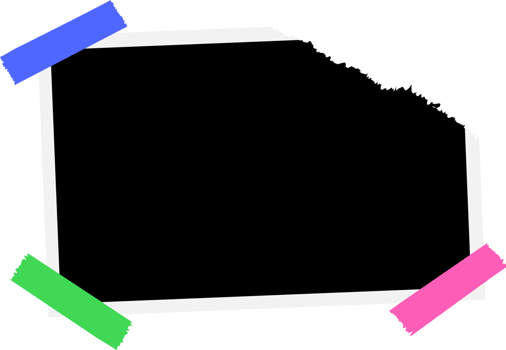 Photo frame for pictures with piece of tape png