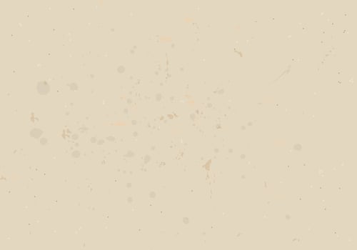 Vintage antique background with scuffed speckled splashes and grunge. Vintage ecru background with dots, speckles, specks, flecks, particles. Light tan craft repeating wallpaper. Natural beige grunge surface texture. illustration vector
