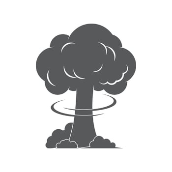 energy explosion effect and blast logo design vector