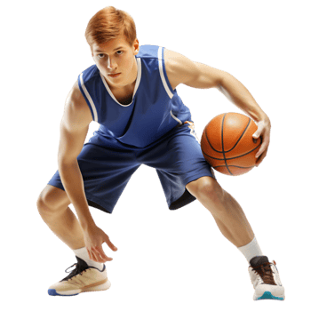 Young Man Playing Basketball png