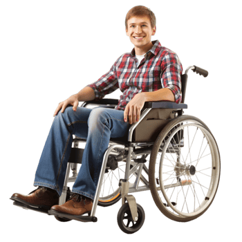 Young Man in a Wheelchair png
