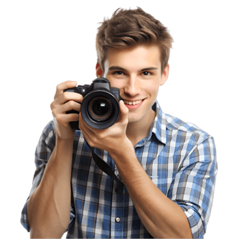 Young Man with a Camera png