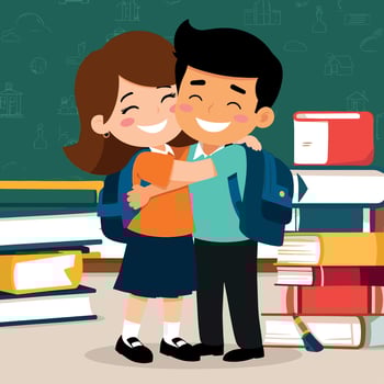Back to school with friendship day vector