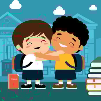 Back to school with friendship day vector