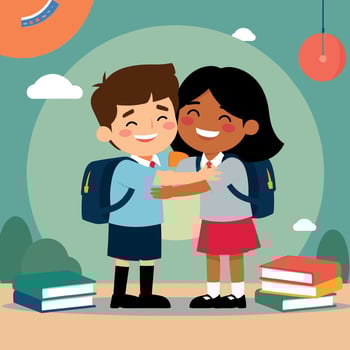 Back to school with friendship day vector
