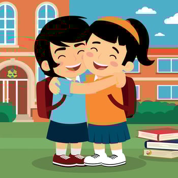 Back to school with friendship day vector