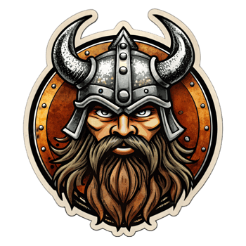 Grunge Viking Tattoo Sticker png
