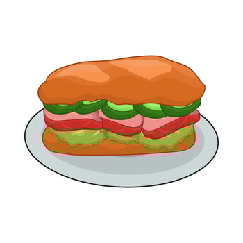 illustration of sandwich vector